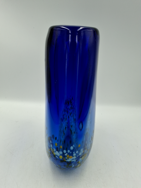 Blå glas vase